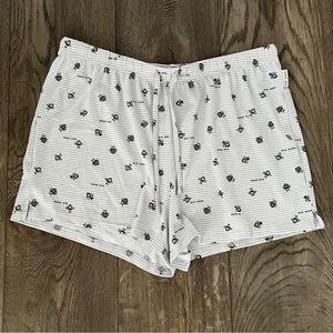 RAE DUNN Striped Bee Lounge Pajama PJ Shorts Size L